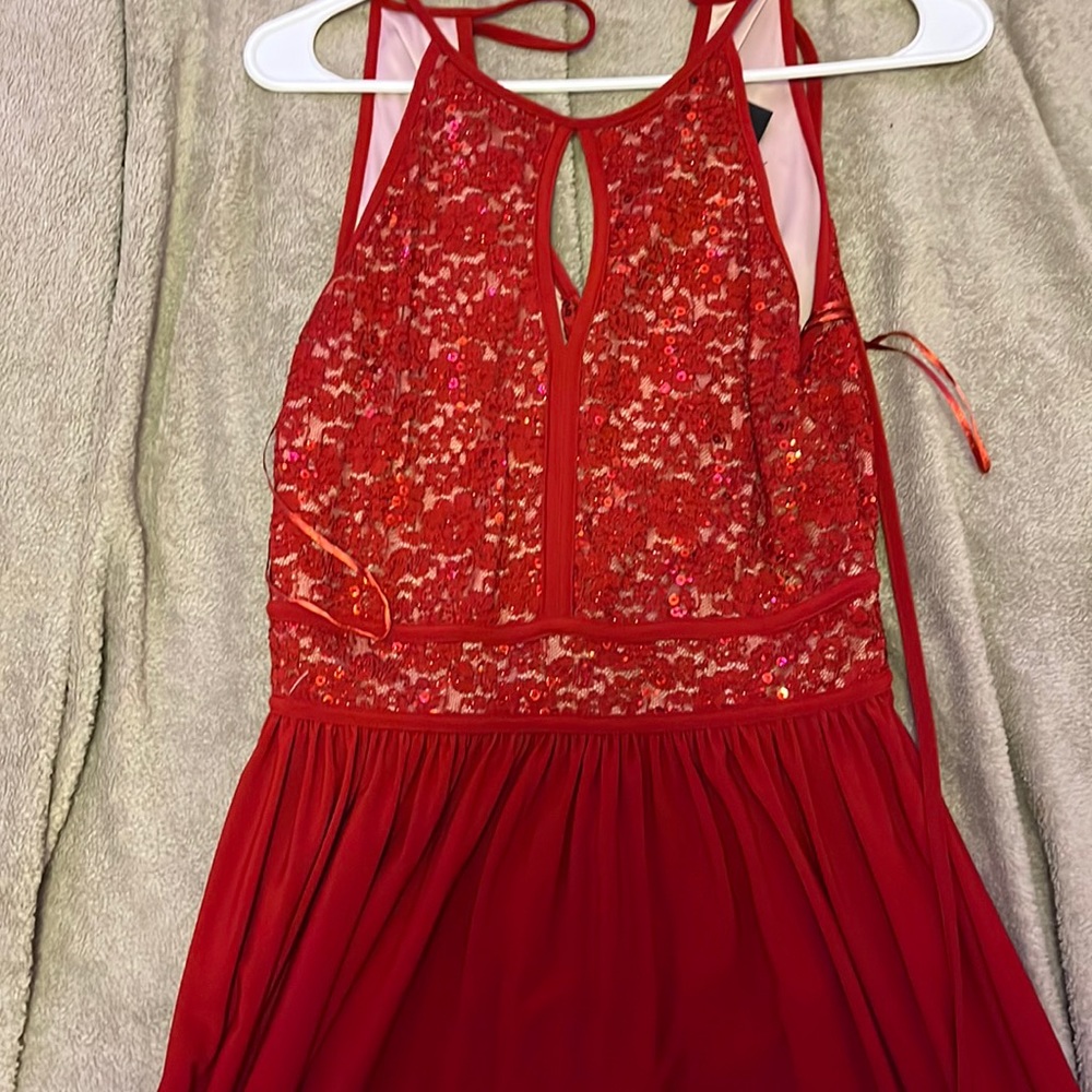 Dark red dress